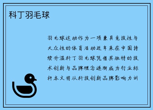 科丁羽毛球